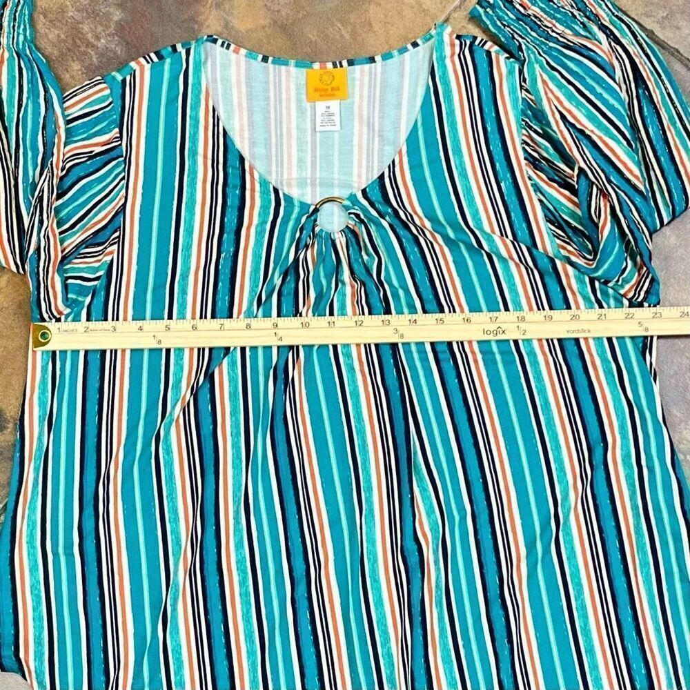 Ruby Rd. Striped Blouse 1X - Picture 9 of 12